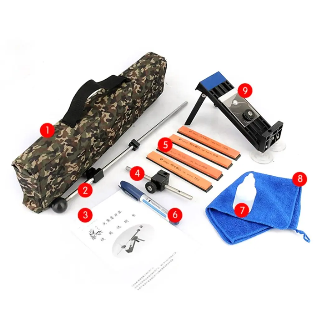 

Multifunctional Knife Sharpener Sharpening Steel Knife Grinding Tools Stropping Instruments Kitchen Tools with Oxford Cloth Bag