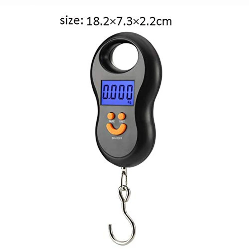 Electronic 50Kg 10g Hanging Scale LCD Kitchen Digital Scale BackLight  Fishing Weights Pocket Scale Travel Luggage Scales