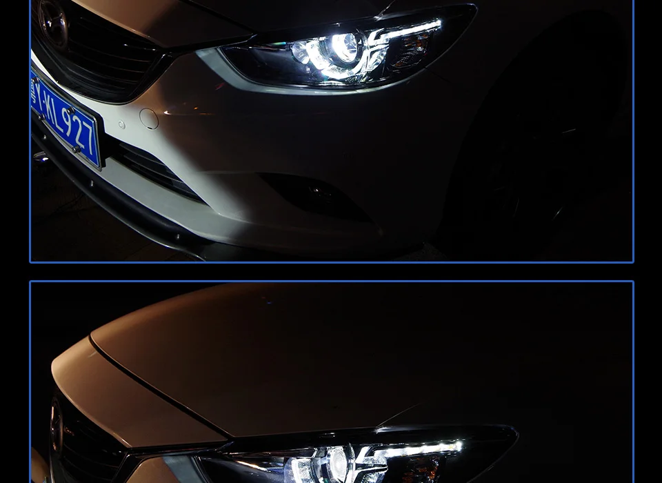 Фара для автомобиля Mazda 6 Atenza 2013- фары Противотуманные фары Дневные ходовые огни DRL H7 светодиодный Биксеноновая лампа автомобильные аксессуары