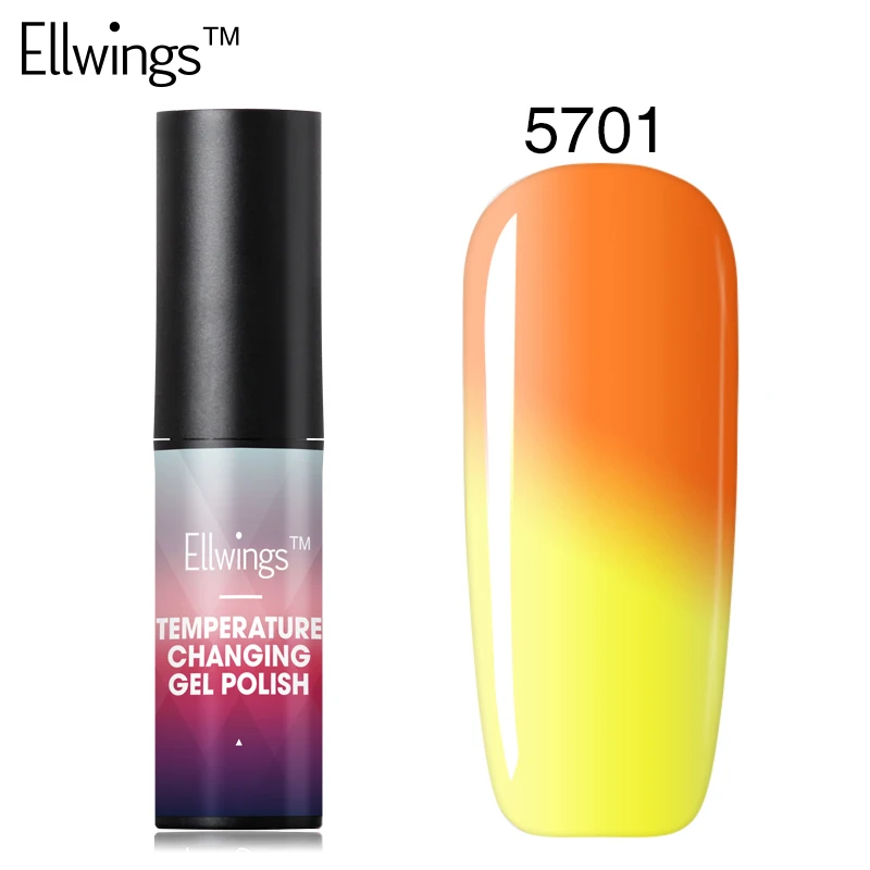 Ellwings 1 шт. Гибридный Гель-лак для ногтей, меняющий цвет, впитывающий цвет, Цветной Гель-лак для ногтей, Термическое изменение цвета, УФ Гель-лак для ногтей - Цвет: 5701