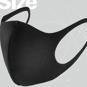 

1pcs PM2.5 Winter Simple Cotton Mask Simple Masque Unisex Child Black Cycling Anti-dust Breathable Mouth Face Mask Care