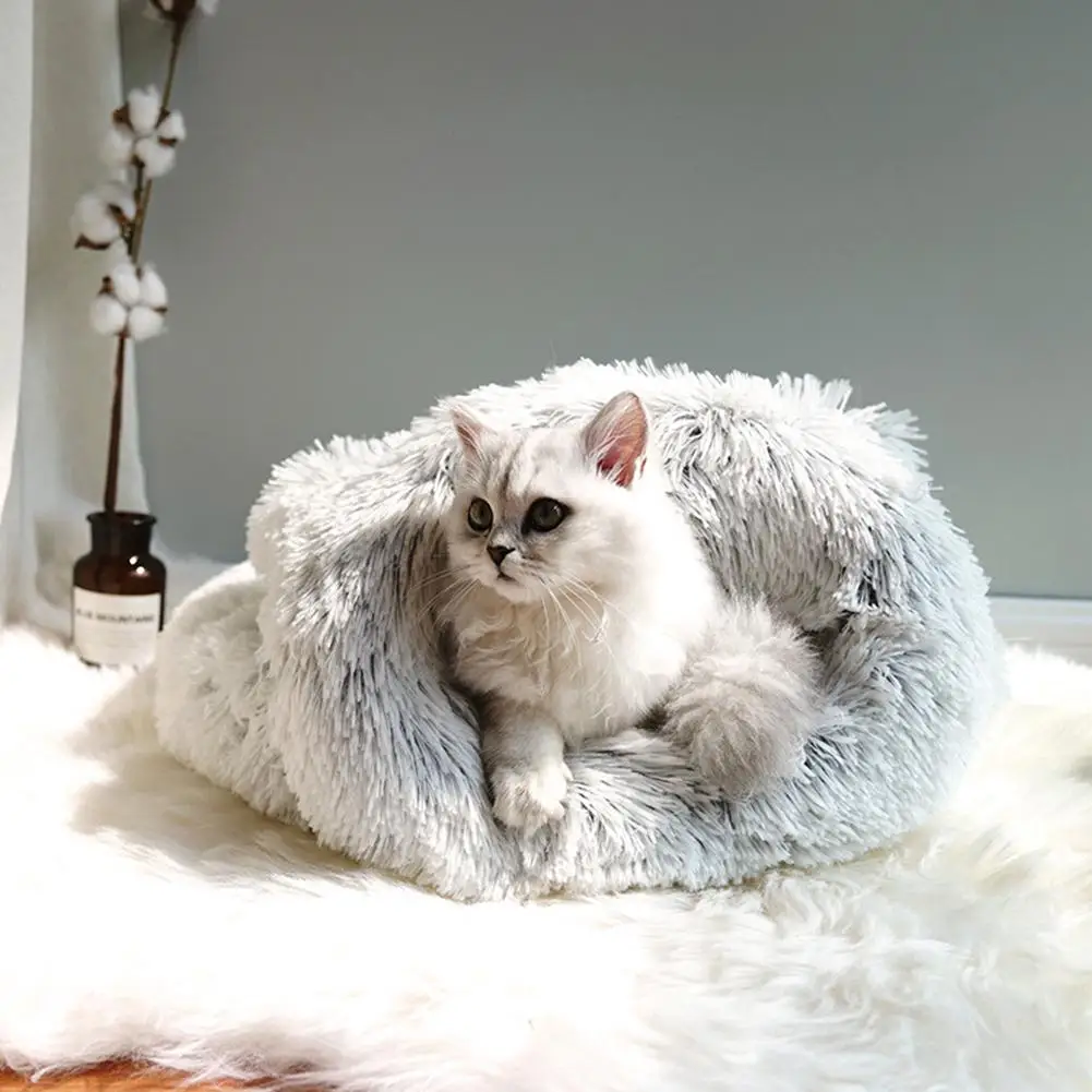 Мягкий теплый спальный мешок для домашних животных, кошек, собак, питомник, кровать, моющийся глубокий спальный мешок, домик для маленьких собак, кошек, зимний теплый спальный коврик