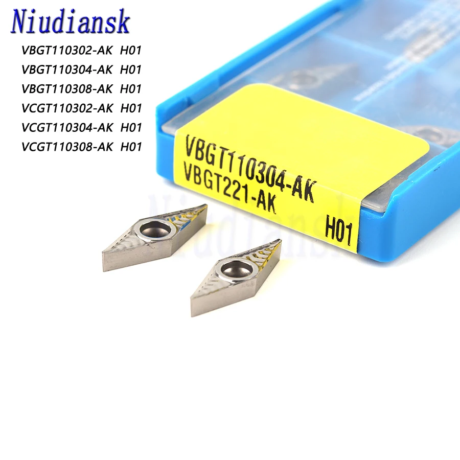 

VCGT110302 VCGT110304 VBGT110302 VBGT110304 AK H01 Aluminum cutter blade Insert Cutting Tools AL +TIN Lathe use tool
