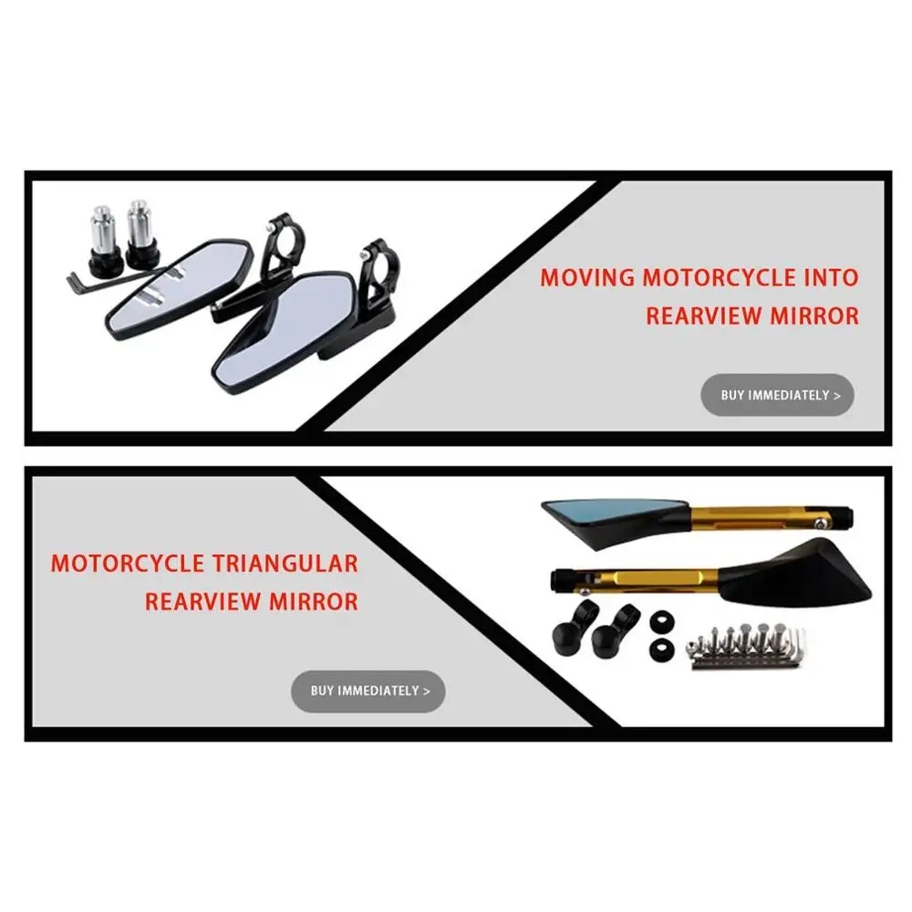 Cnc Aluminum Alloy Universal Rear Side Mirror Motorcycle Scooter Rearview Mirror Street Car Motorcycle Accessories