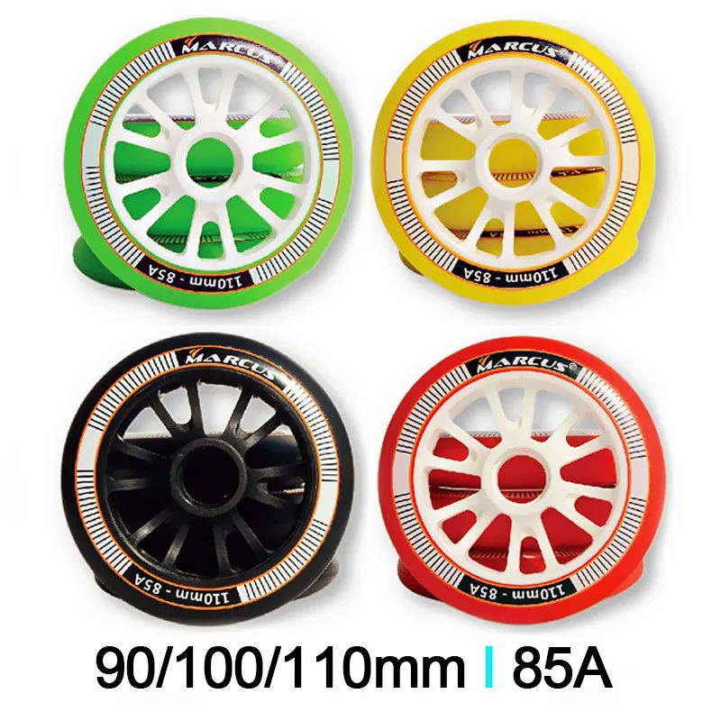 [90mm 100mm 110mm]85A Skate roller Speed Inline Skates Wheels Race Skating Wheels For Powerslide Marcus Speed Skating Patines