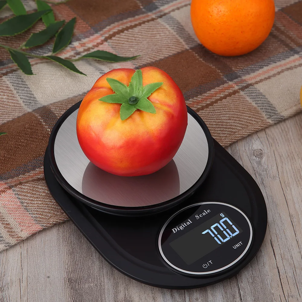

Digital Kitchen Scale Portable Battery Backlit LCD Screen 5kg / 1g Food Scale Weighing Scale LCD High Precision Measuring Tools
