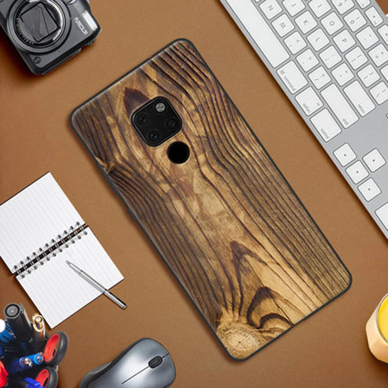 Для huawei mate 20 деревянный каменный узорчатый чехол для телефона mate 20 Мягкая силиконовая задняя крышка для huawei mate 20 водонепроницаемые чехлы