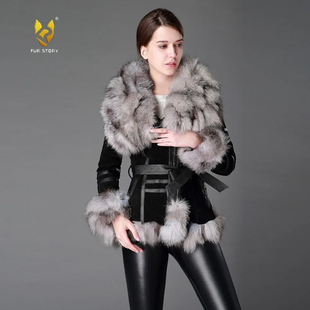 Women's Coats Leather Fur Coat Fox Fur 