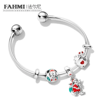 

2020 100% 925 Sterling Silver ZT0196 Winter Bracelet Set 797523ENMX WARM COCOA CHARM 797501ENMX Santa Gift Bag Hanging Charm