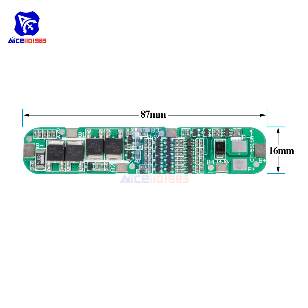 Diymore 5S 15A литий-ионный аккумулятор 18650 зарядное устройство PCB BMS 18,5 V Плата защиты клеток Интегральные схемы