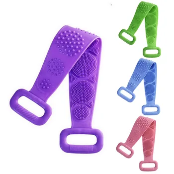 

Magic Silicone Brushes Bath Towels Rubbing Back Mud Peeling Body Massage Shower Extended Scrubber Skin Clean Shower Brushes