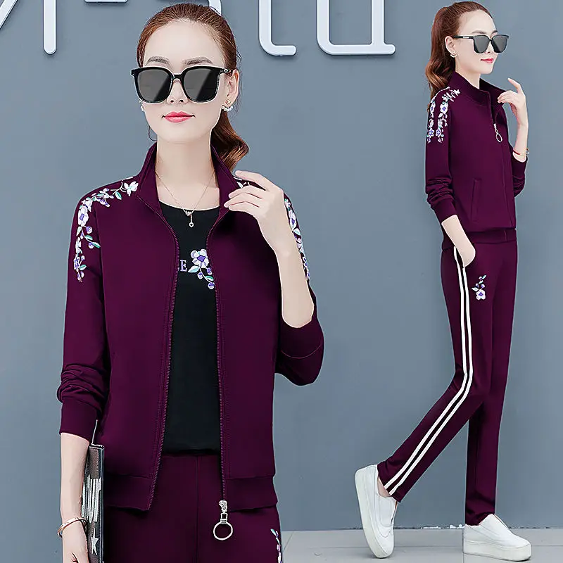 Спортивные костюмы для женщин 2020 свитер из трех предметов женский осенне-летний