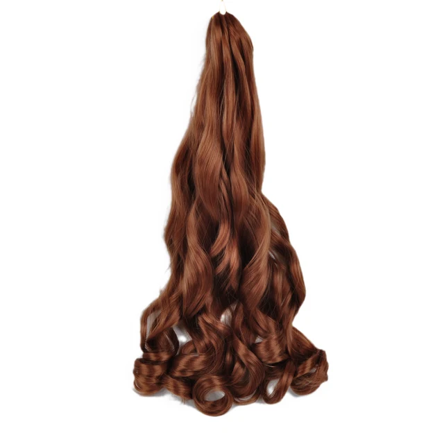 Synthetic 26 Inches Loose Wave Crochet Braids Hair Ombre Spiral Curls Pre Stretched Braiding Hair Extensions For Black Woman #30