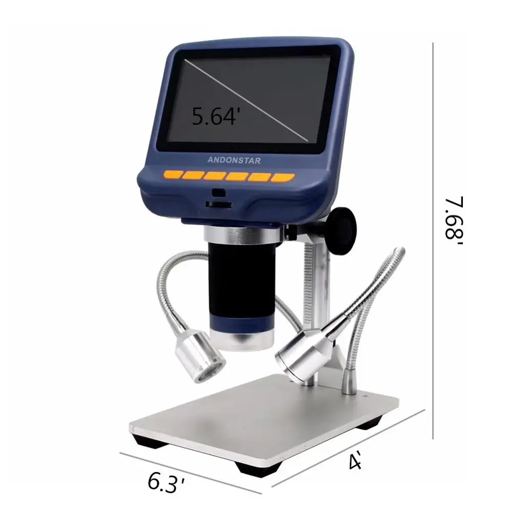  10X to 220X Microscope USB microscopio digital para electronica 4.3inch LCD Display Screen Mikrosko