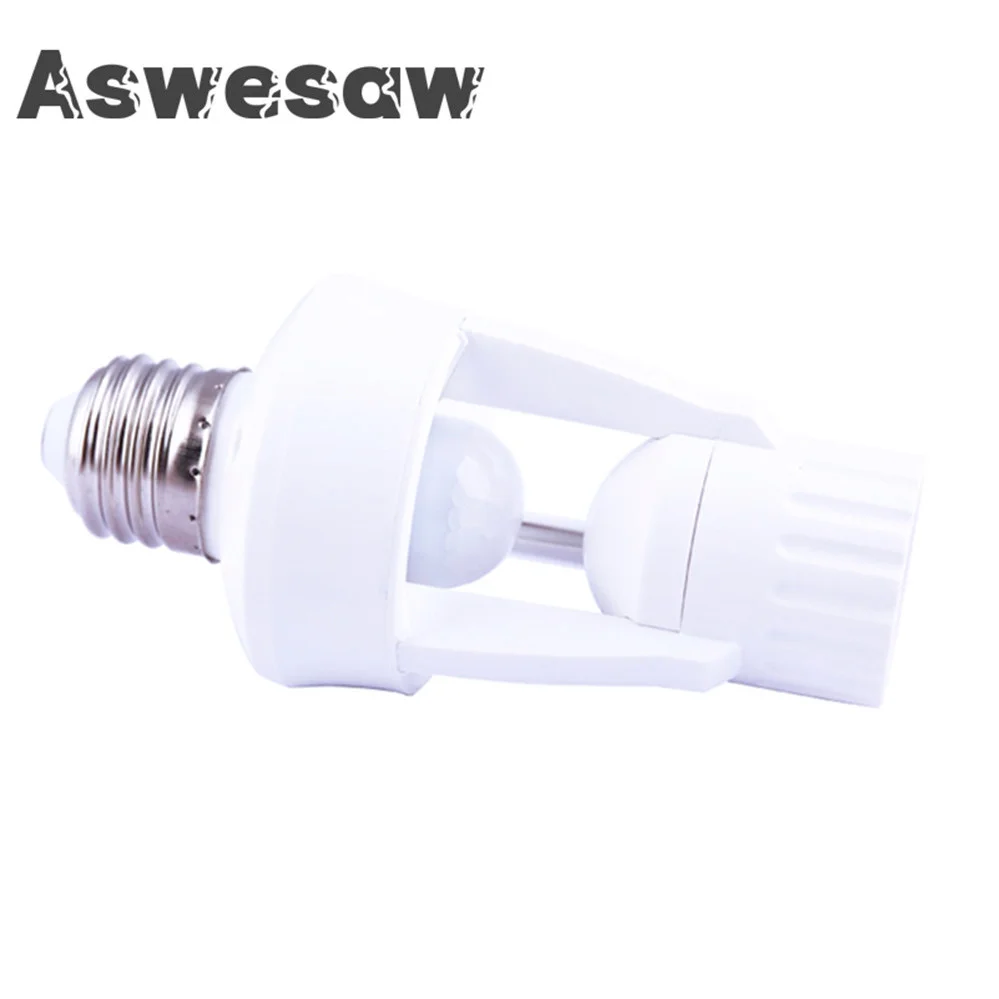 AC 110-220V 360 Degrees PIR Induction Motion Sensor IR infrared Human E27 Plug Socket Switch Base Led Bulb light Lamp Holder 1pcs gy 9960 3 3 apds 9960 rgb infrared gesture sensor induction motion direction recognition module