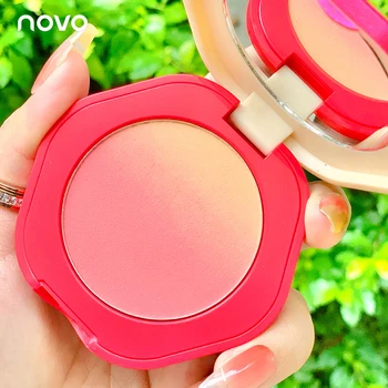 

NOVO 4 colors blush Gradient Blush Smooth Easy To Color Waterproof Sweat-proof Powdery peach blush palette makeup cosmetics TSLM