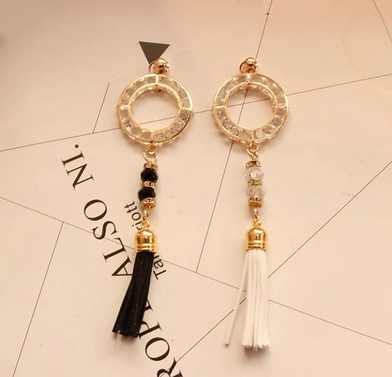 Best Rhinestone ring handmade material tassel hanger strings pendant for cellphone bag key chains diy craft accessories