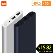 10000 мА/ч, Xiao mi power Bank, 2, быстрая зарядка, внешний аккумулятор, двойной USB, портативный, Alu mi nium, быстрая зарядка, mi power, внешний аккумулятор