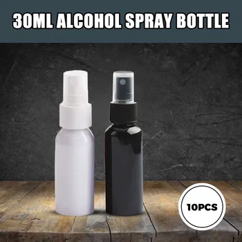 

10PCS Black White Color Alcohol Spray Bottle Travel Split Bottle Spray Bottle 30ML Cosmetic Refillable Bottles Alcohol Dispenser