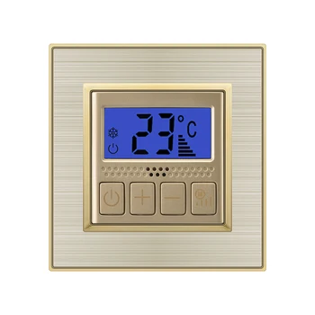 

CAMANNI temperature controller computer room thermostat aluminum alloy panel programmable digital ground temperature regulator