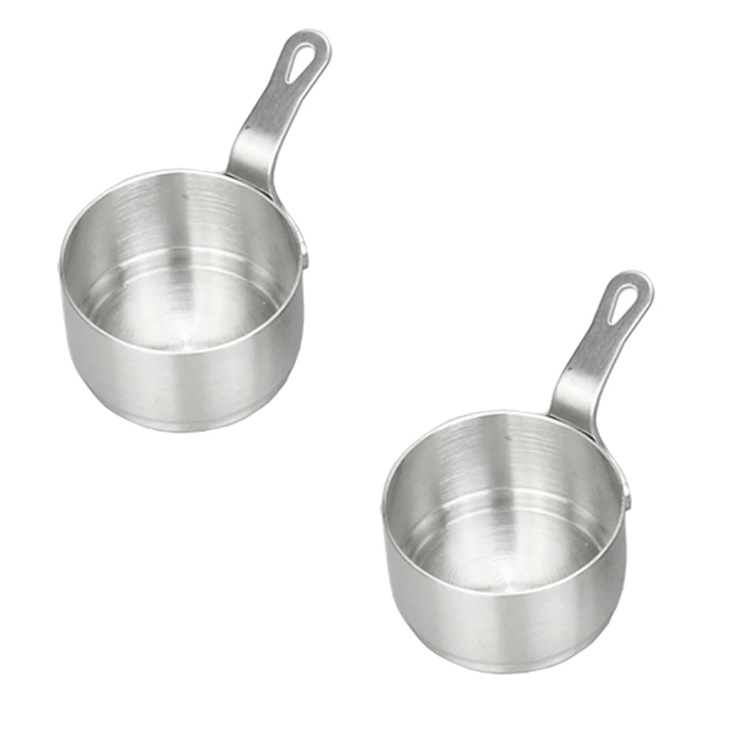 2pcs Nonstick Saucepan Mini Milk Pan Pot for Home Kitchen or Restaurant 50ml