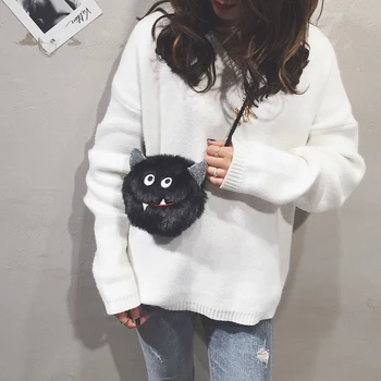 

Candice guo plush toy stuffed doll cartoon animal Monster crossbody Satchel coin bag purse wallet girl present birthday gift 1pc