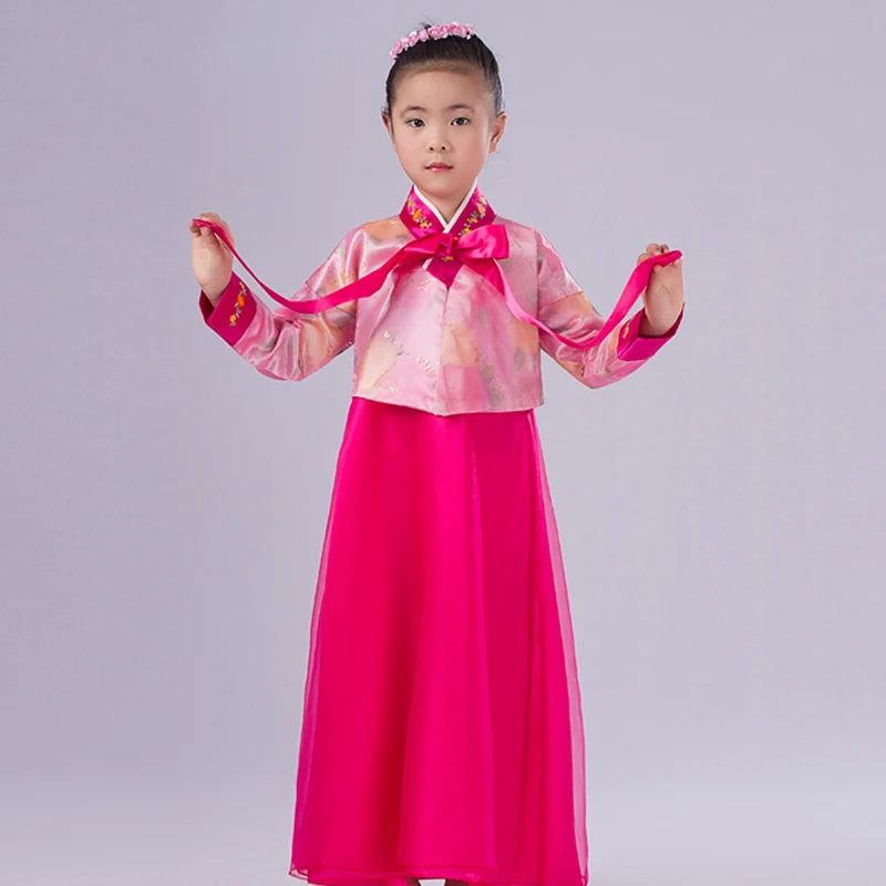 6 видов цветов, традиционная корейская одежда для девочек, праздничный наряд ханбок, танцевальный костюм для сцены, корейское модное платье - Цвет: Color4