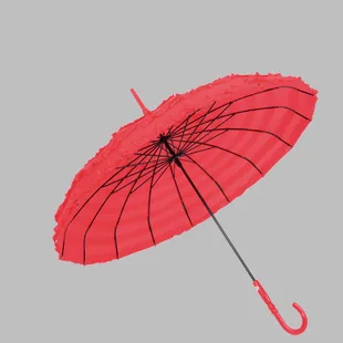 Длинная ручка пагода виниловый зонтик хипстер Солнцезащитный УФ-Защитный зонтик креативный женский черный зонтик