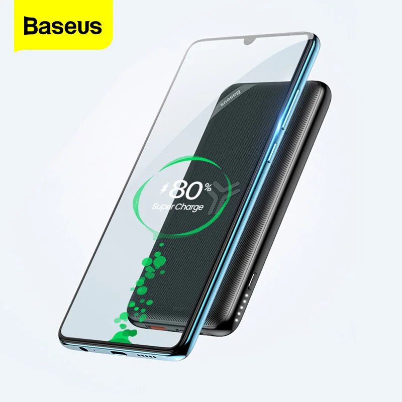 Baseus 10000mAh Qi Wireless Charger Power Bank Quick Charge 3.0 PD Powerbank For iPhone Xiaomi 10000