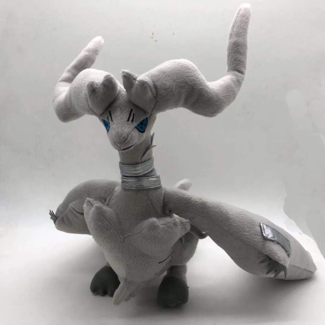 Новые Аниме игры серия Пикачу 30 см Reshiram Плюшевые игрушки Мягкие игрушки для мальчиков - Цвет: Серый