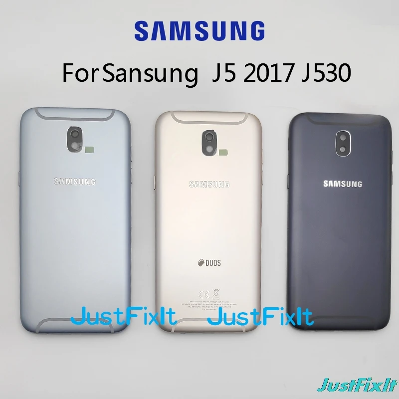 Для Samsung Galaxy J5 j530 J530F задняя Батарея крышка Дверь задняя Стекло Корпус чехол заменить Батарея крышка