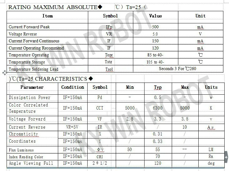 100 шт 5630/5730-CW/WW 0.5W-150Ma 50-55lm 6500K белый светильник SMD 5730 5630 Светодиодный 5730 Диоды(3,2~ 3,4 в