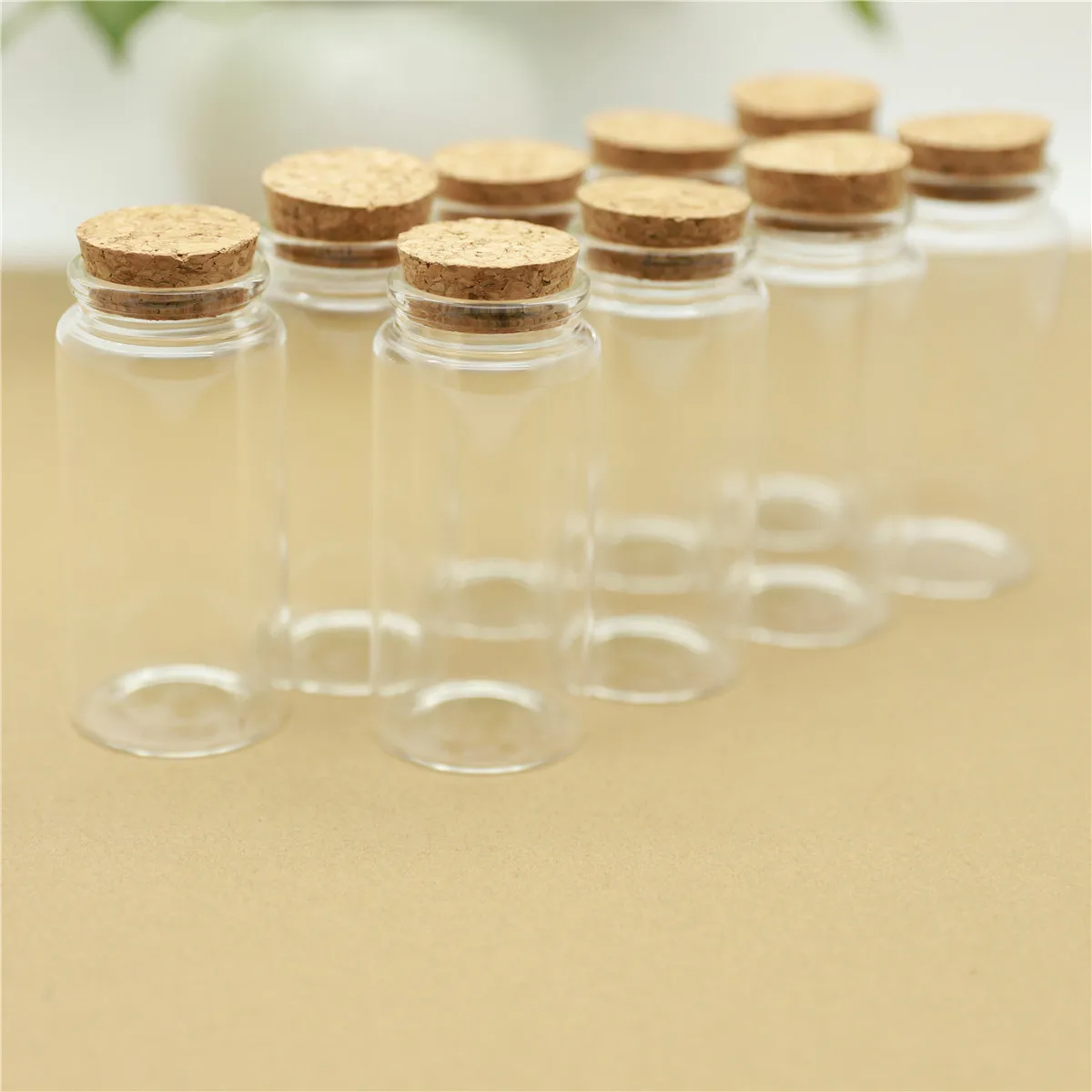 6 Pieces 47*100mm 120ml Glass Bottles Cork Stopper Test tube transparent Storage Jar Containers candy Glass Jars Vials DIY Craft 2