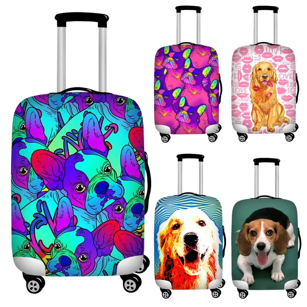 Защитные чехлы для чемодана на колесиках с принтом собаки чехол дорожного