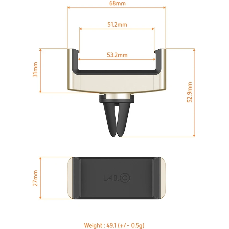 Автомобильный держатель LAB.C New Air Vent Mount для смартфонов.|Стойка GPS| |