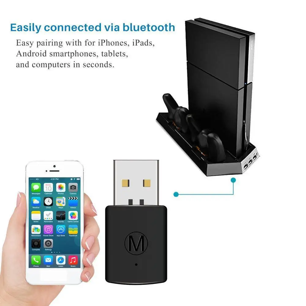 3,5 мм Bluetooth 4,0+ EDR USB Bluetooth ключ последняя версия USB адаптер для PS4 Стабильная производительность для bluetooth-гарнитуры