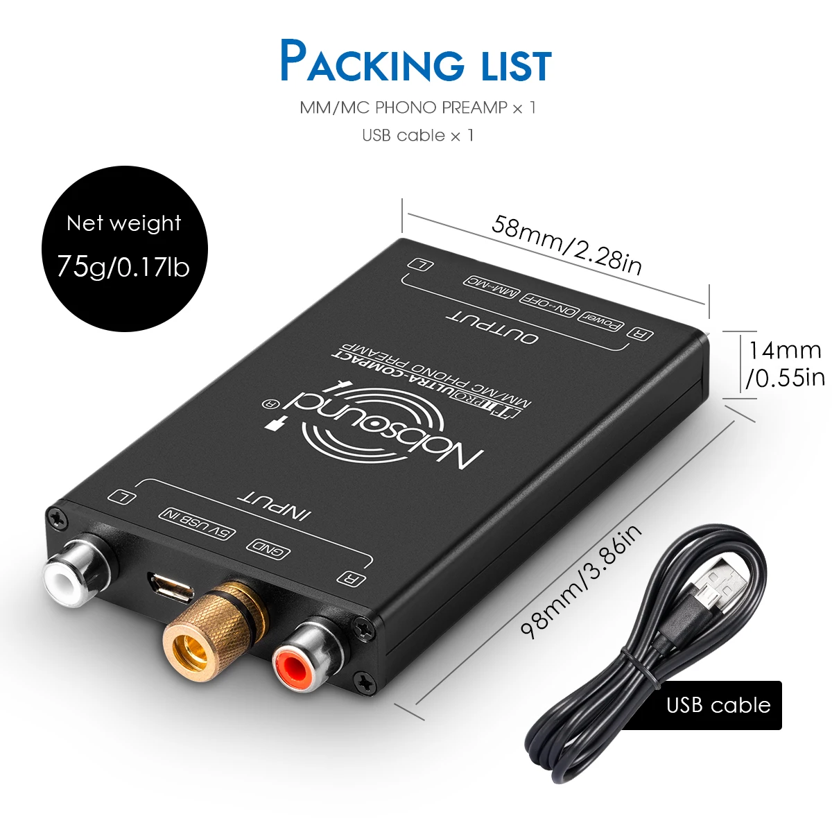 Douk Audio HiFi ультра компактный MM MC фонограф проигрыватель для поворотного стола