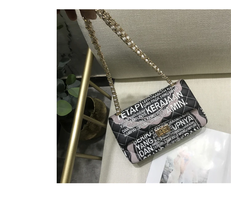 black small Женские сумки, женские сумки,, граффити Икра, женские сумки, Роскошные, известный бренд, сумка, дизайнерская, супер большая вместительность, для путешествий - Цвет: black small