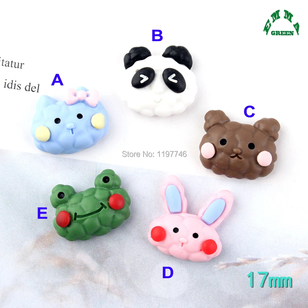 

Animal Cabochon cute Panda Slime Charms 10pcs Resin Flat Back Cabochons Embellishment Diy Hairpin accessories Scrapbook Craft