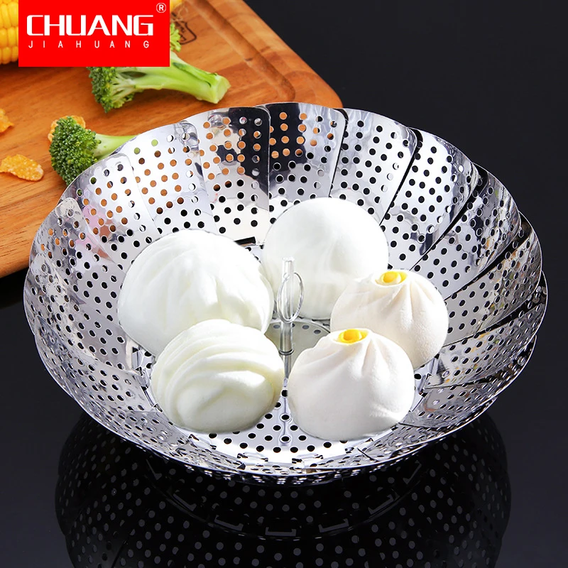 1 шт. кухонная посуда складная Пароварка для посуды из нержавеющей стали корзина