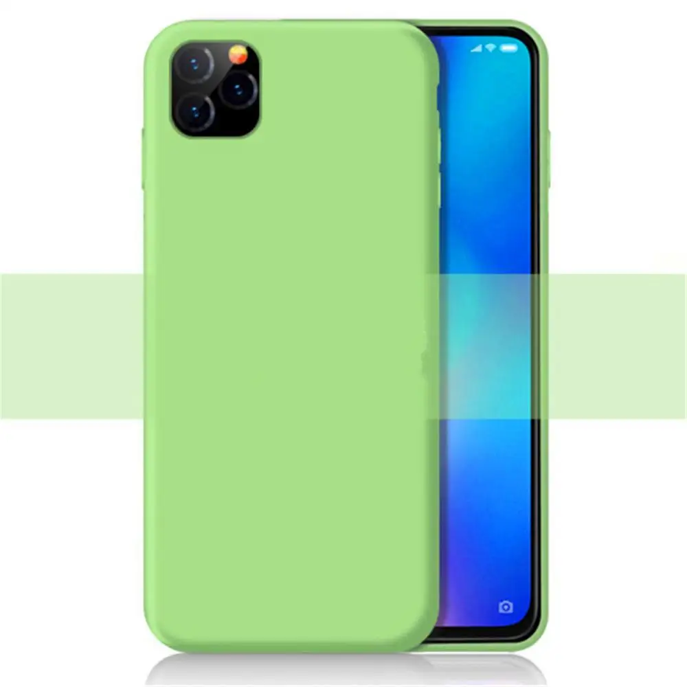 Армейский зеленый Официальный жидкий силикон логотип Чехол для iPhone 11, 7, 8, X, 6 S, 6 S Plus, чехол для iPhone XR XS 11 Pro MAX мягкий чехол с логотипом - Цвет: Армейский зеленый