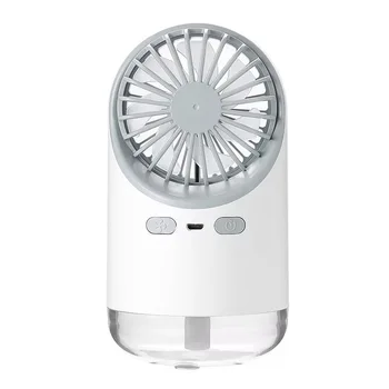 

USB Mini Air Cooling Fan 3 in 1 Portbale Handheld Humidifier Fan With LED Night Lamp 2000mAh Rechargeable Desktop Fan For Home