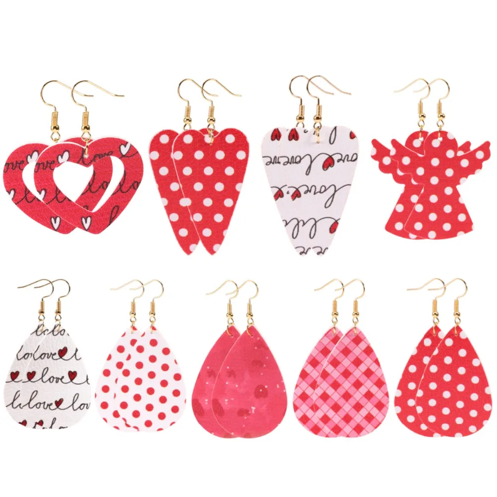 情人节皮革耳环系列 (3)