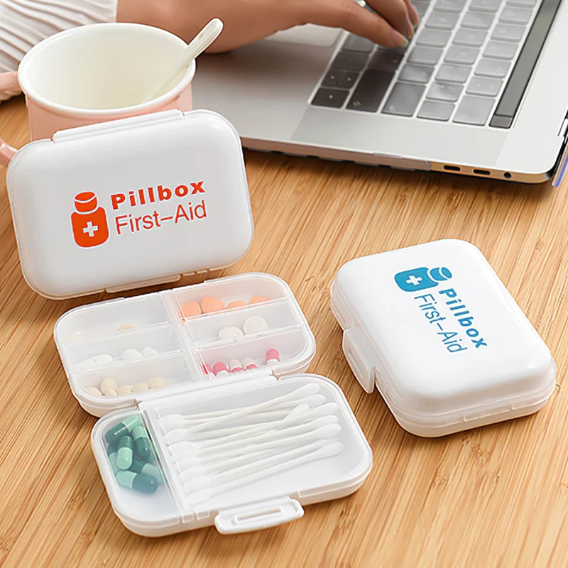 

4 Grid pill box Medicine Tablet DispenserStorage Box Boxes Pills Organizer Container Pill Drug Container