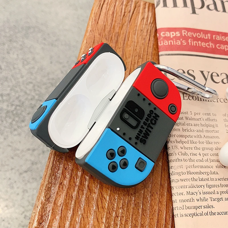 Беспроводные bluetooth наушники airpods pro Чехол защитный чехол для Apple Airpods pro Милая игровая консоль коробка гарнитура силиконовый чехол