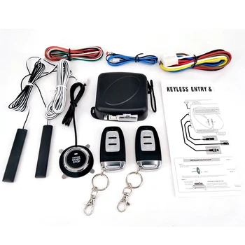 

9Pcs Car SUV Switch Start Alarm System Keyless Entry EnginePush Button Remote Starter Stop Auto Anti-theft System