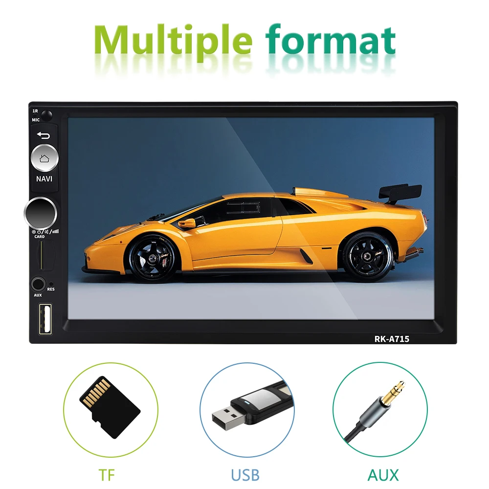 AMPrime аудио стерео Android 2 din автомагнитола 7 ''Мультимедиа gps WIfi магнитофон MirrorLink USB MP5 плеер с тыловой камерой