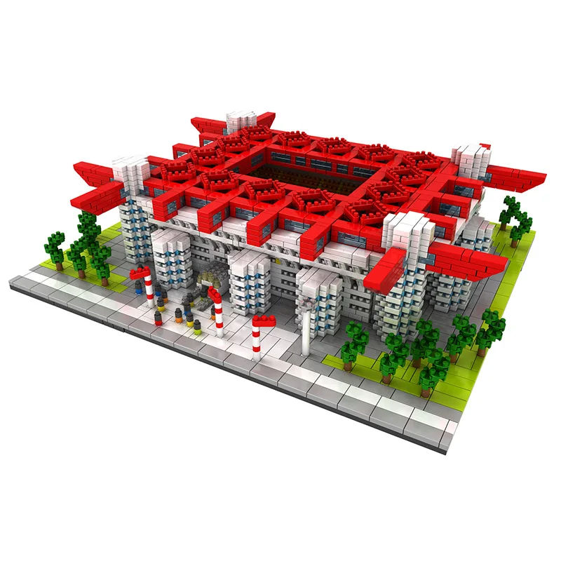 AC Milan Football Club San Siro Meazza Stadium Mini Diamond Blocks Building Toy 