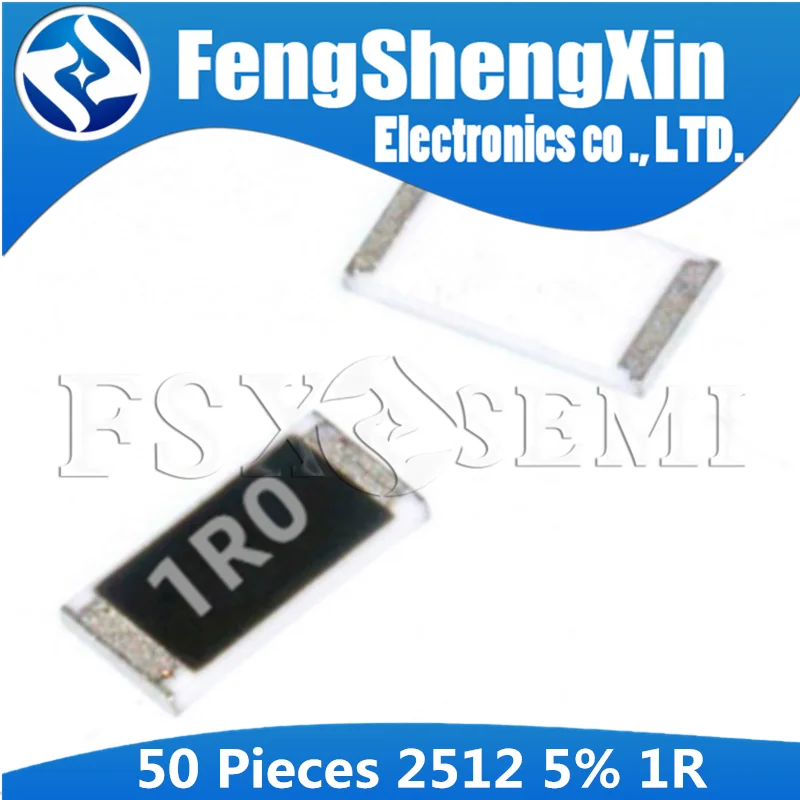 50 pieces Current Sense Resistors SMD 1/2watt .005ohms 1% 50 pieces Current Sense Resistors SMD 1/2watt .005ohms 1%