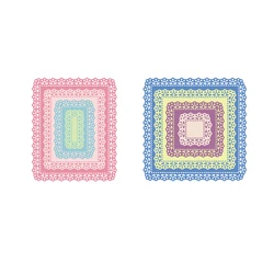 YIXUAN Universal Geometric Metal Cutting Dies Rectangle DIY Scrapbook Cut Dies Stencil Decor Template Dies For Photo Card Making